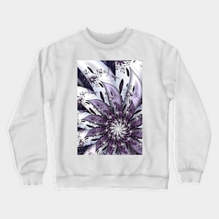 Pretty Purple Flower Crewneck Sweatshirt